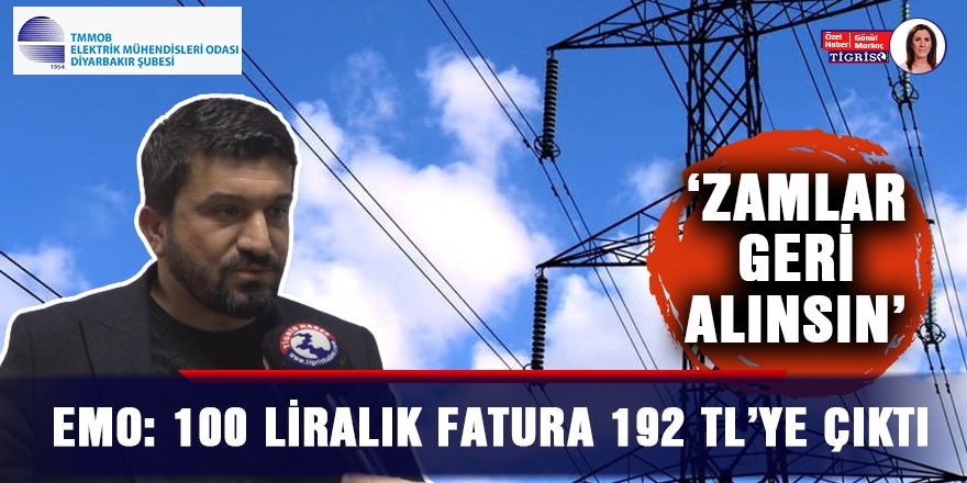 VİDEO - EMO: 100 liralık fatura 192 TL’ye çıktı