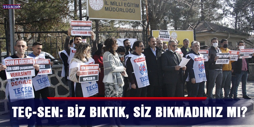 TEÇ-SEN: Biz bıktık, siz bıkmadınız mı?