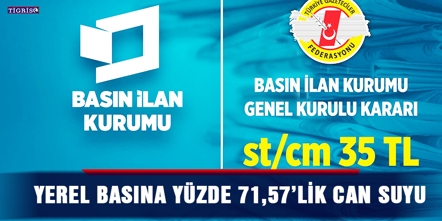 Yerel Basına yüzde 71,57’lik can suyu