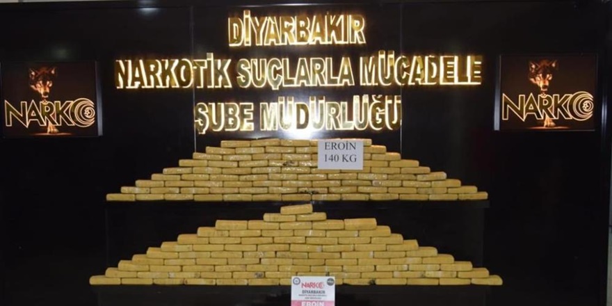 Diyarbakır’da 140 kilo uyuşturucu ele geçirildi