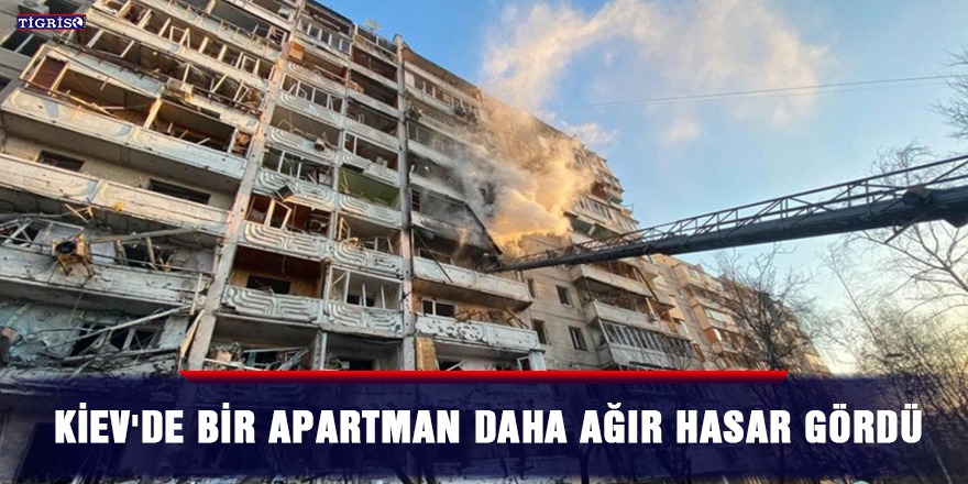 Kiev'de bir apartman daha ağır hasar gördü