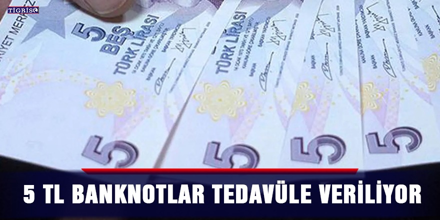5 TL banknotlar tedavüle veriliyor