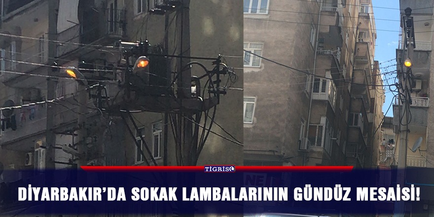 Diyarbakır’da sokak lambalarının gündüz mesaisi!