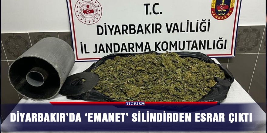 Diyarbakır’da 'emanet' silindirden esrar çıktı