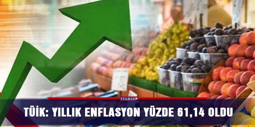 TÜİK: Yıllık enflasyon yüzde 61,14 oldu