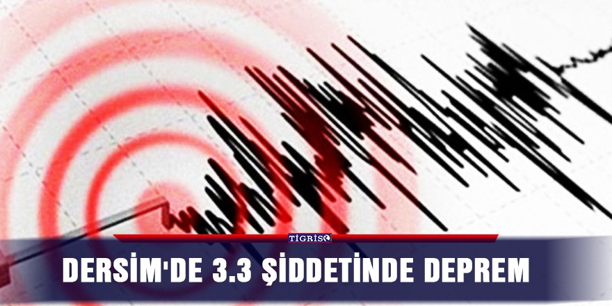 Dersim'de 3.3 şiddetinde deprem