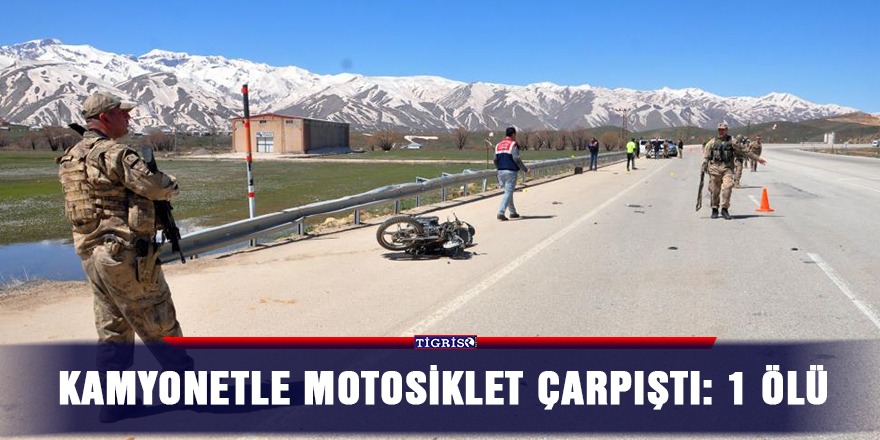 Kamyonetle motosiklet çarpıştı: 1 ölü