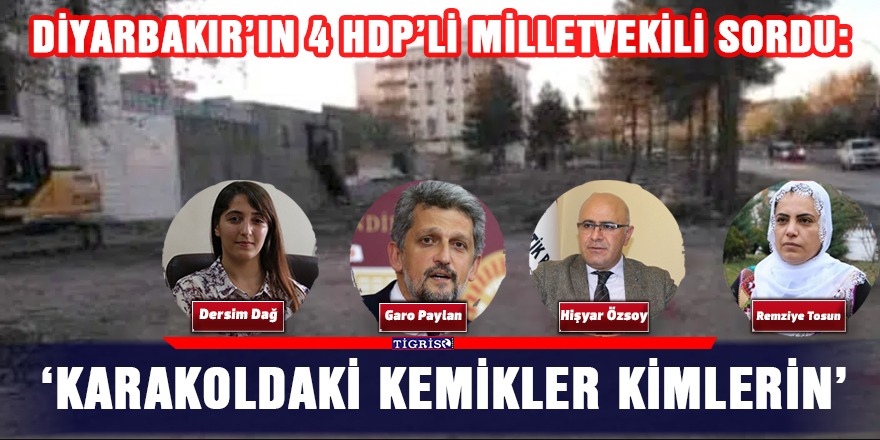 Diyarbakır’ın 4 HDP’li Milletvekili sordu: ‘Karakoldaki kemikler kimlerin’