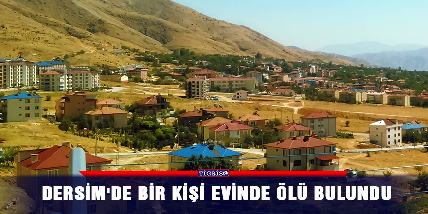 Dersim'de bir kişi evinde ölü bulundu