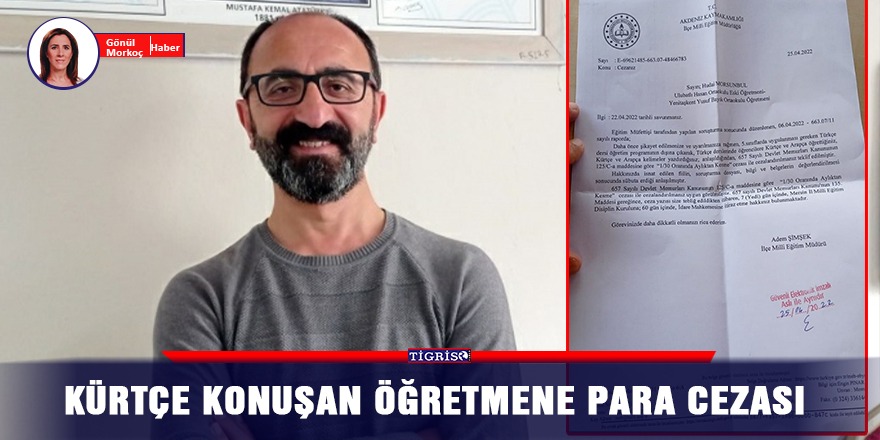 Kürtçe konuşan öğretmene para cezası