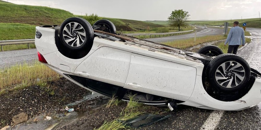 Diyarbakır’da yağışlar kazaya neden oldu