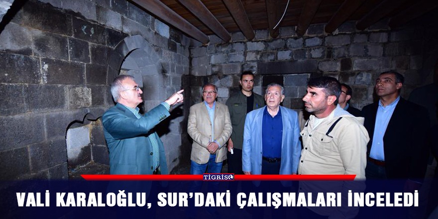 Vali Karaloğlu, Sur’daki çalışmaları inceledi