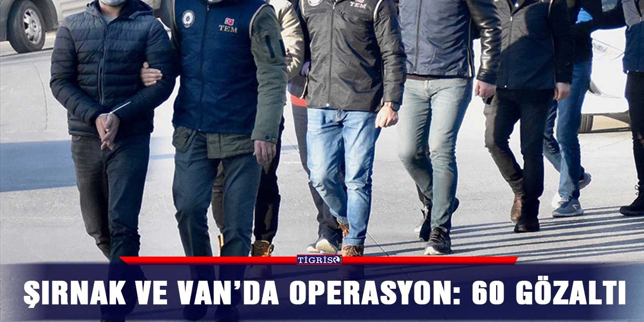 Şırnak ve Van’da operasyon: 60 gözaltı