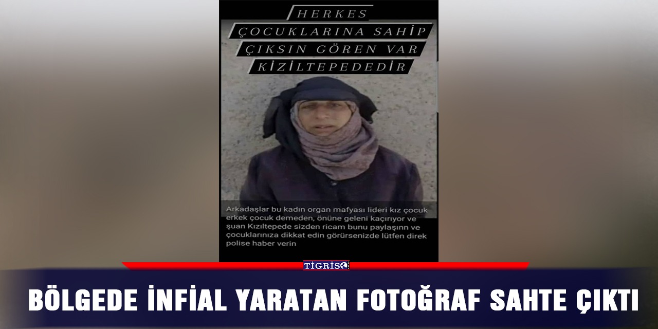 Bölgede infial yaratan fotoğraf sahte çıktı