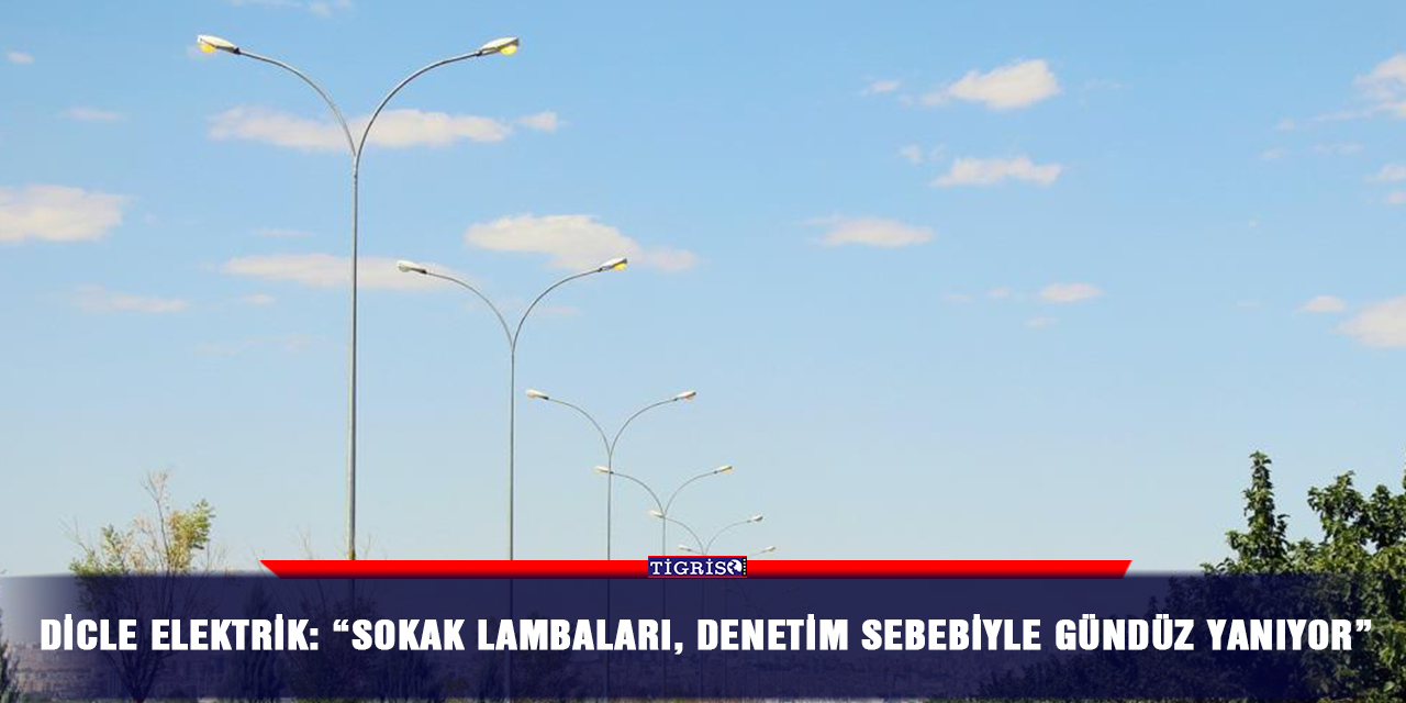 Dicle Elektrik: “Sokak lambaları, denetim sebebiyle gündüz yanıyor”