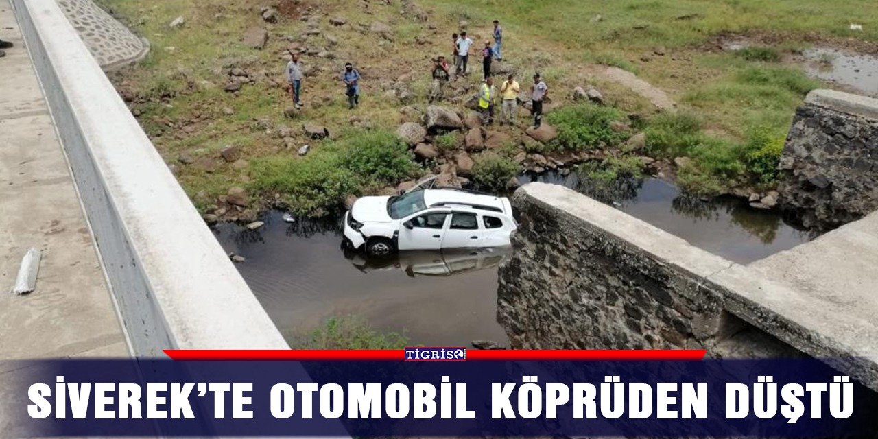 Siverek’te otomobil köprüden düştü