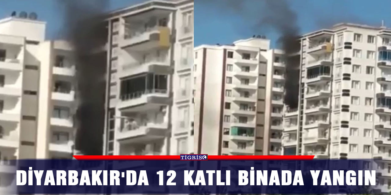 Diyarbakır'da 12 katlı binada yangın