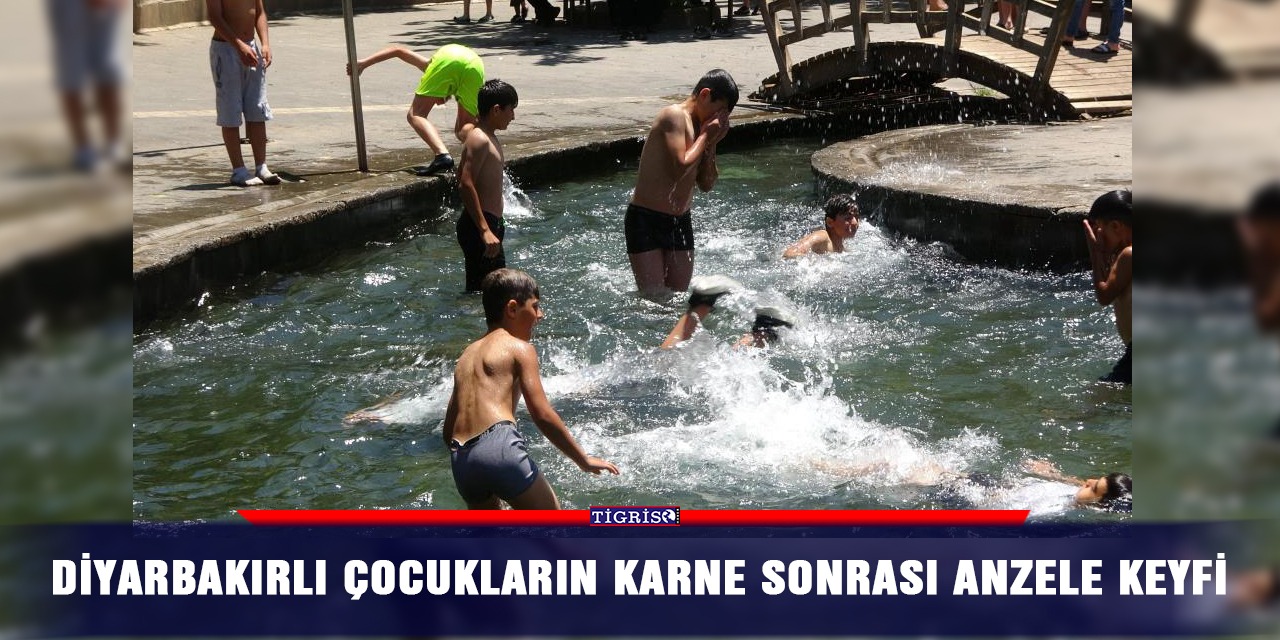 Diyarbakırlı çocukların karne sonrası Anzele keyfi