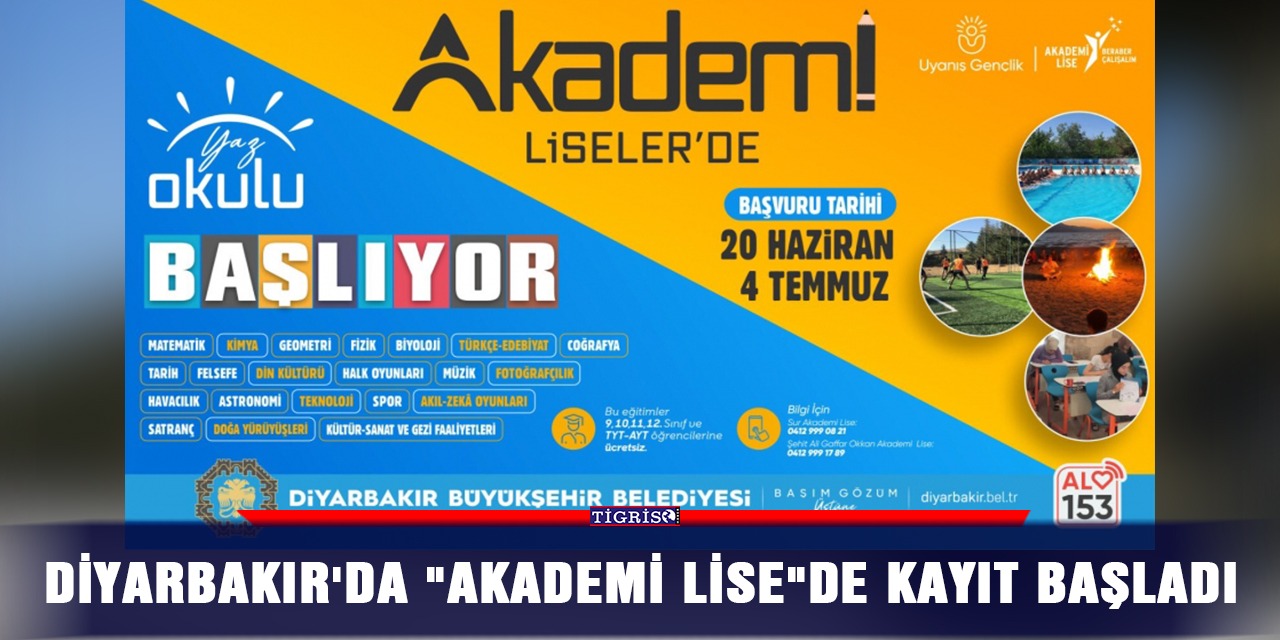 Diyarbakır'da "Akademi Lise"de kayıt başladı