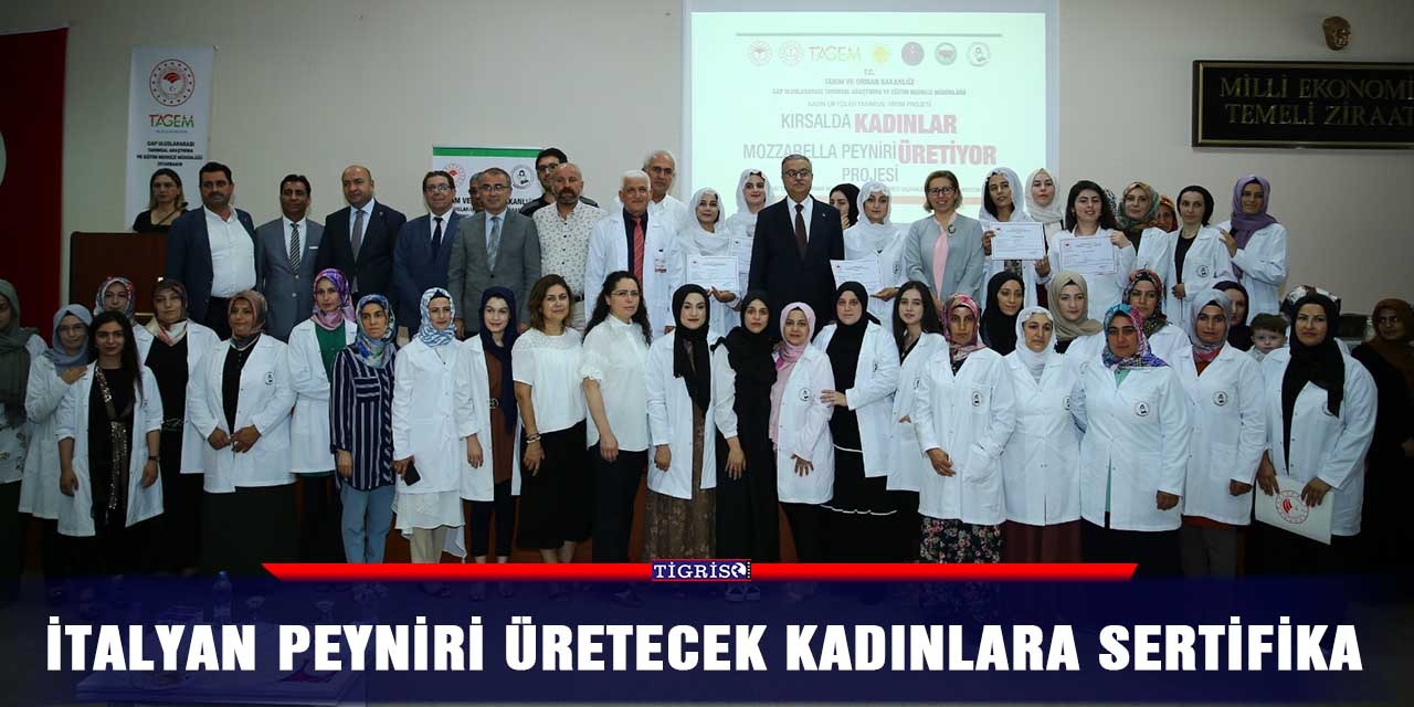 İtalyan peyniri üretecek kadınlara sertifika