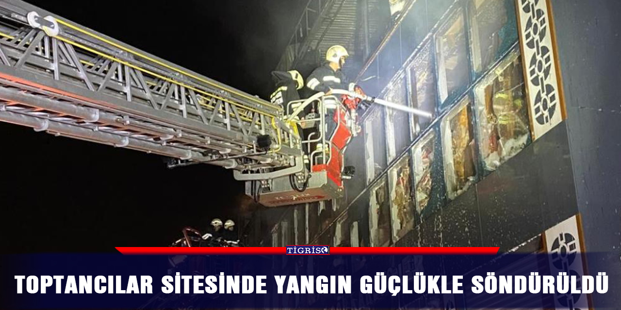 Toptancılar sitesinde yangın güçlükle söndürüldü