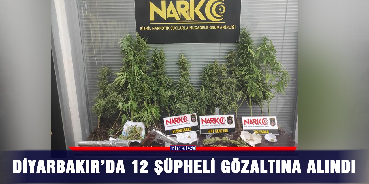 Diyarbakır’da 12 şüpheli gözaltına alındı