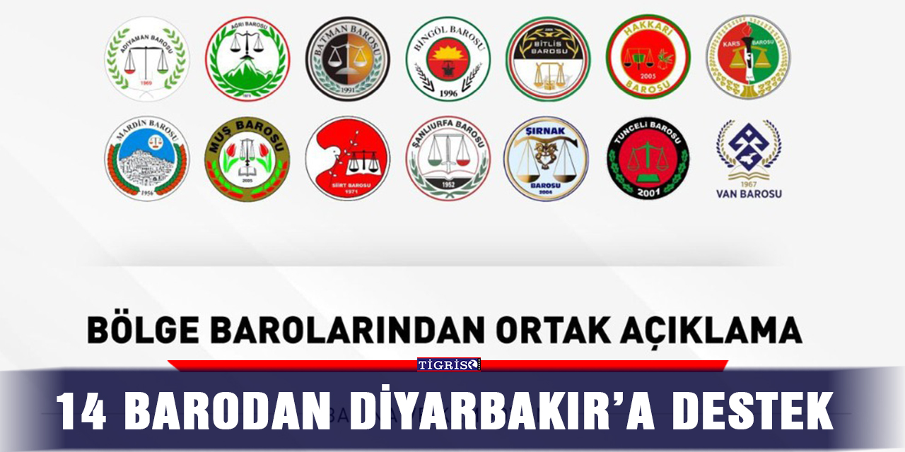 14 barodan Diyarbakır’a destek