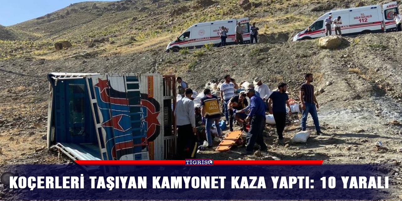 Koçerleri taşıyan kamyonet kaza yaptı: 10 yaralı