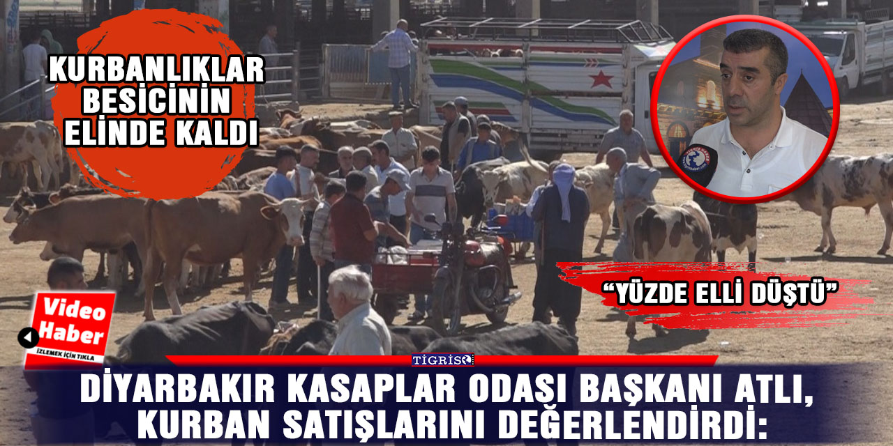 VİDEO - Diyarbakır Kasaplar Odası Başkanı Atlı: "Kurban satışları yüzde elli düştü"