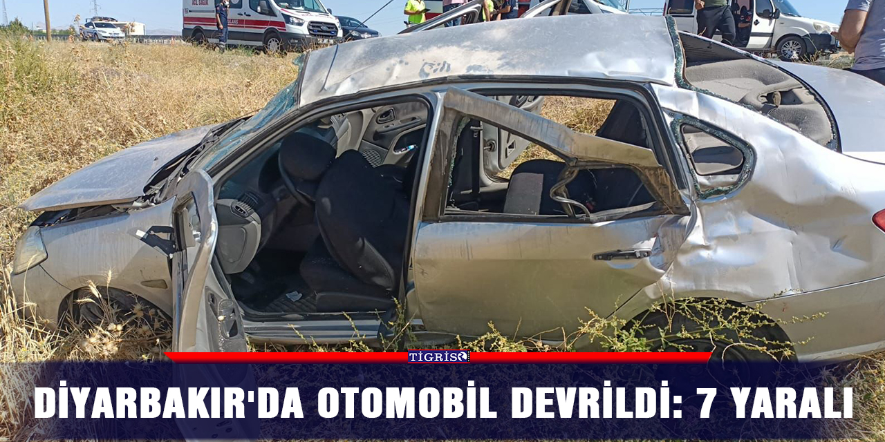 Diyarbakır'da otomobil devrildi: 7 yaralı