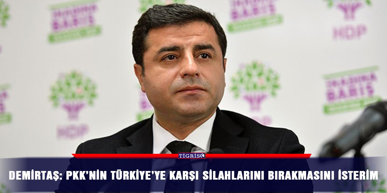 Demirtaş: PKK’nin Türkiye’ye karşı silahlarını bırakmasını isterim