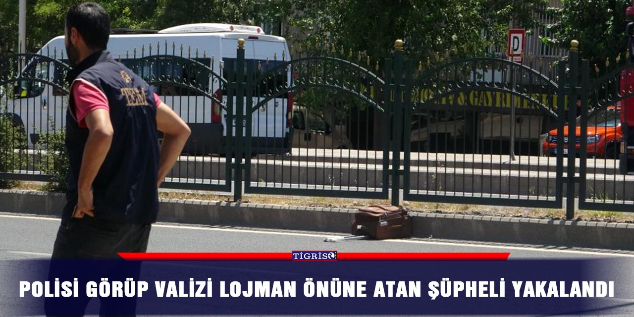 Polisi görüp valizi lojman önüne atan şüpheli yakalandı