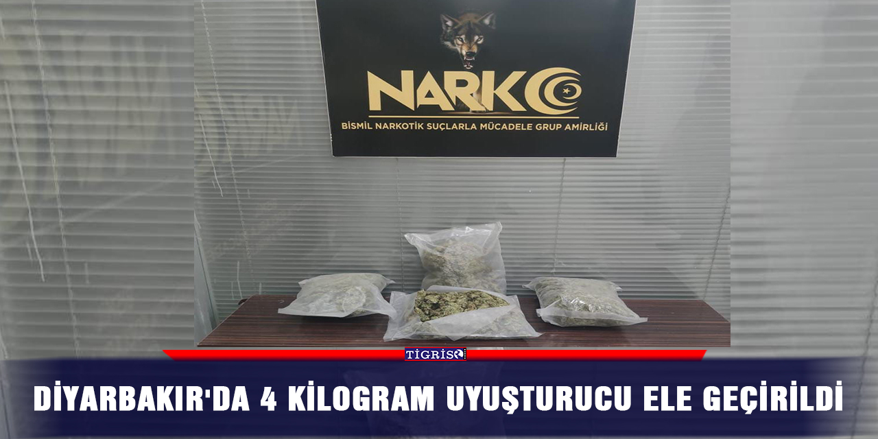 Diyarbakır'da 4 kilogram uyuşturucu ele geçirildi