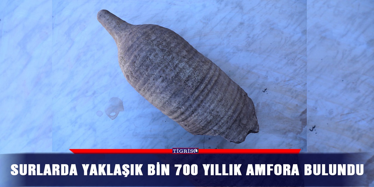 Surlarda yaklaşık bin 700 yıllık amfora bulundu