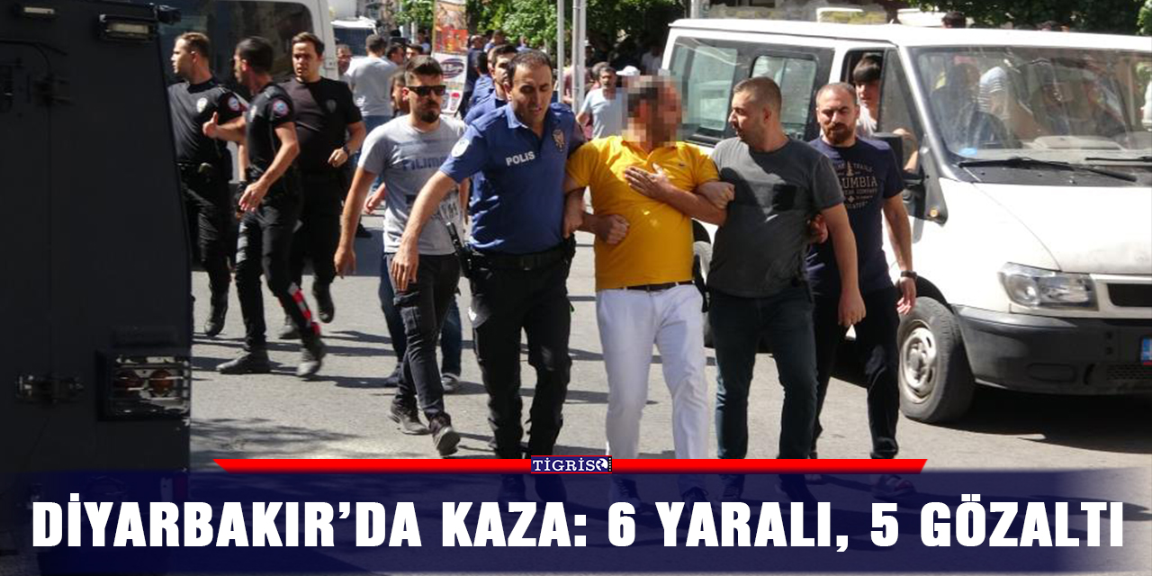 Diyarbakır’da kaza: 6 yaralı, 5 gözaltı
