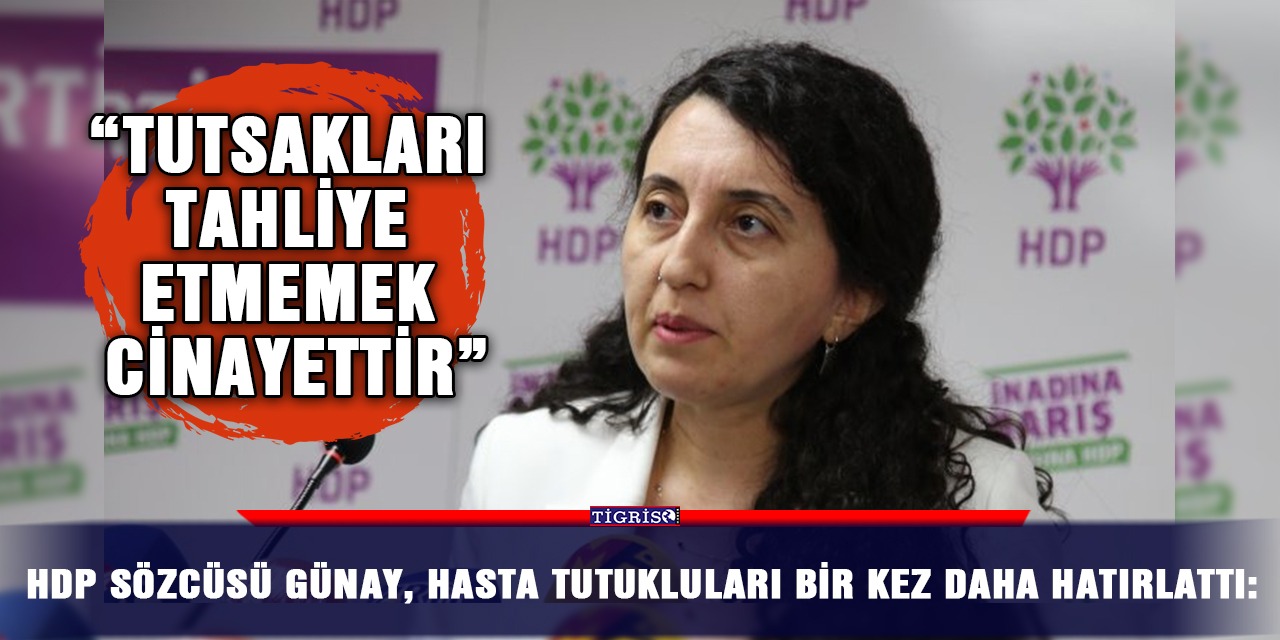 HDP Sözcüsü Günay, hasta tutukluları bir kez daha hatırlattı