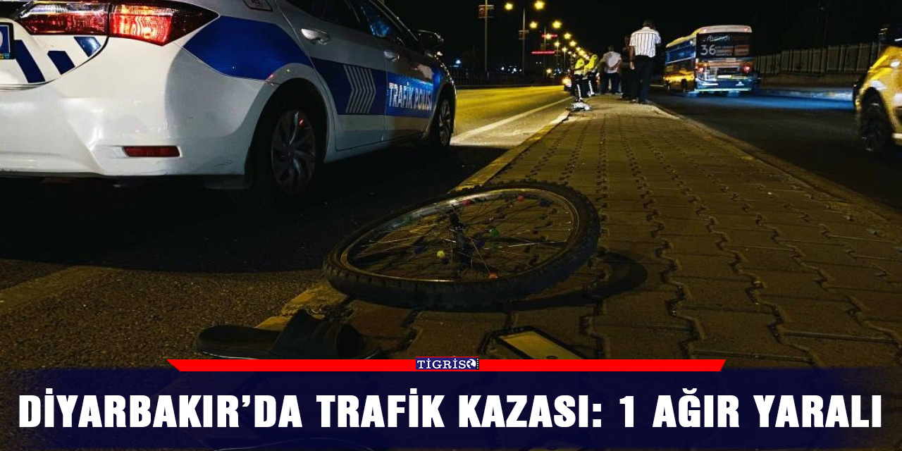 Diyarbakır’da trafik kazası: 1 ağır yaralı