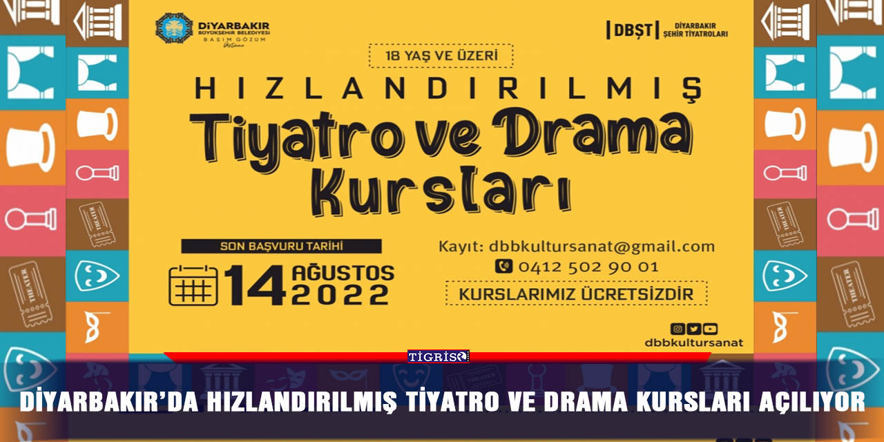Diyarbakır'da Hızlandırılmış tiyatro ve drama kursları açılıyor