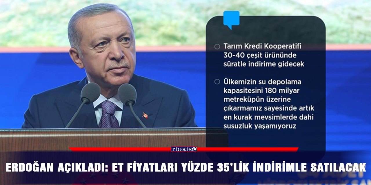 Erdoğan açıkladı: Et fiyatları yüzde 35’lik indirimle satılacak