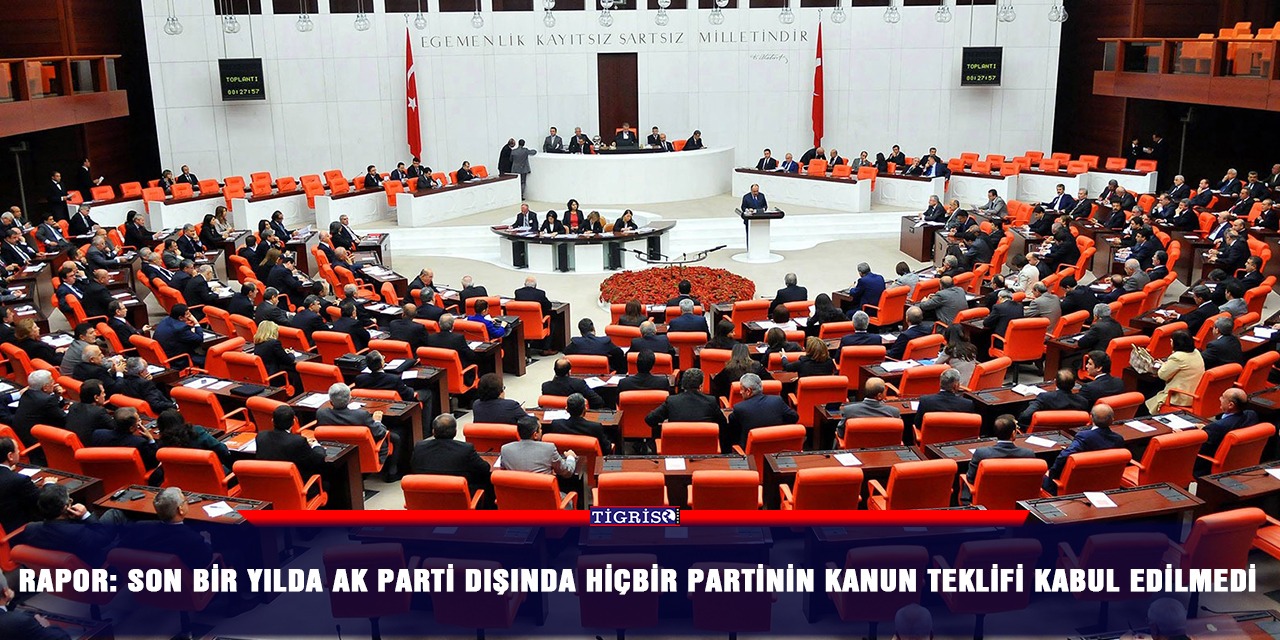Rapor: Son bir yılda AK Parti dışında hiçbir partinin kanun teklifi kabul edilmedi