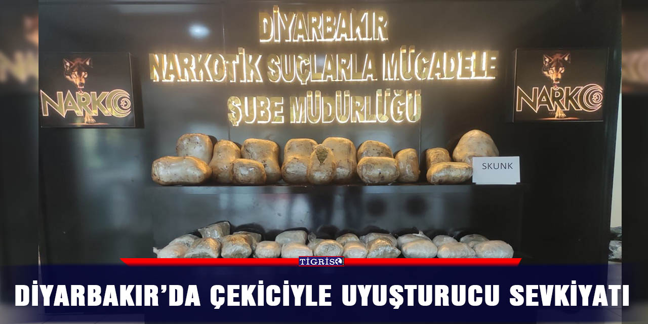 Diyarbakır’da çekiciyle uyuşturucu sevkiyatı