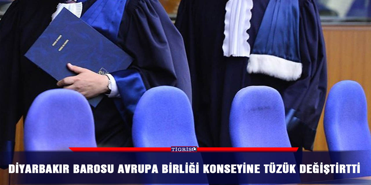 Diyarbakır Barosu Avrupa Birliği Konseyine tüzük değiştirtti