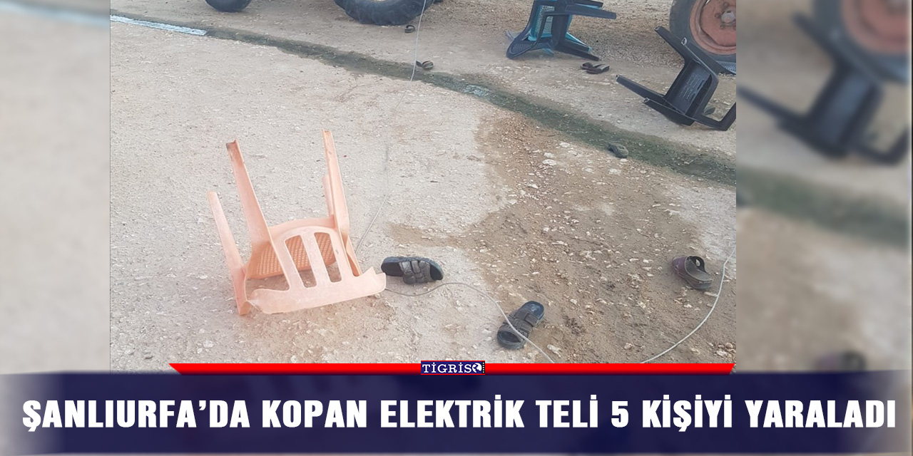 Şanlıurfa’da kopan elektrik teli 5 kişiyi yaraladı