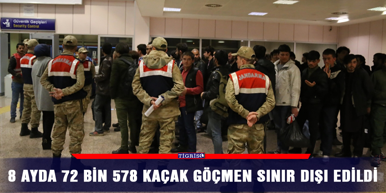 8 ayda 72 bin 578 kaçak göçmen sınır dışı edildi