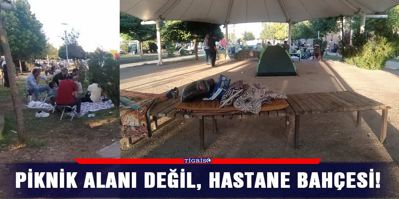 VİDEO - Piknik alanı değil, hastane bahçesi!