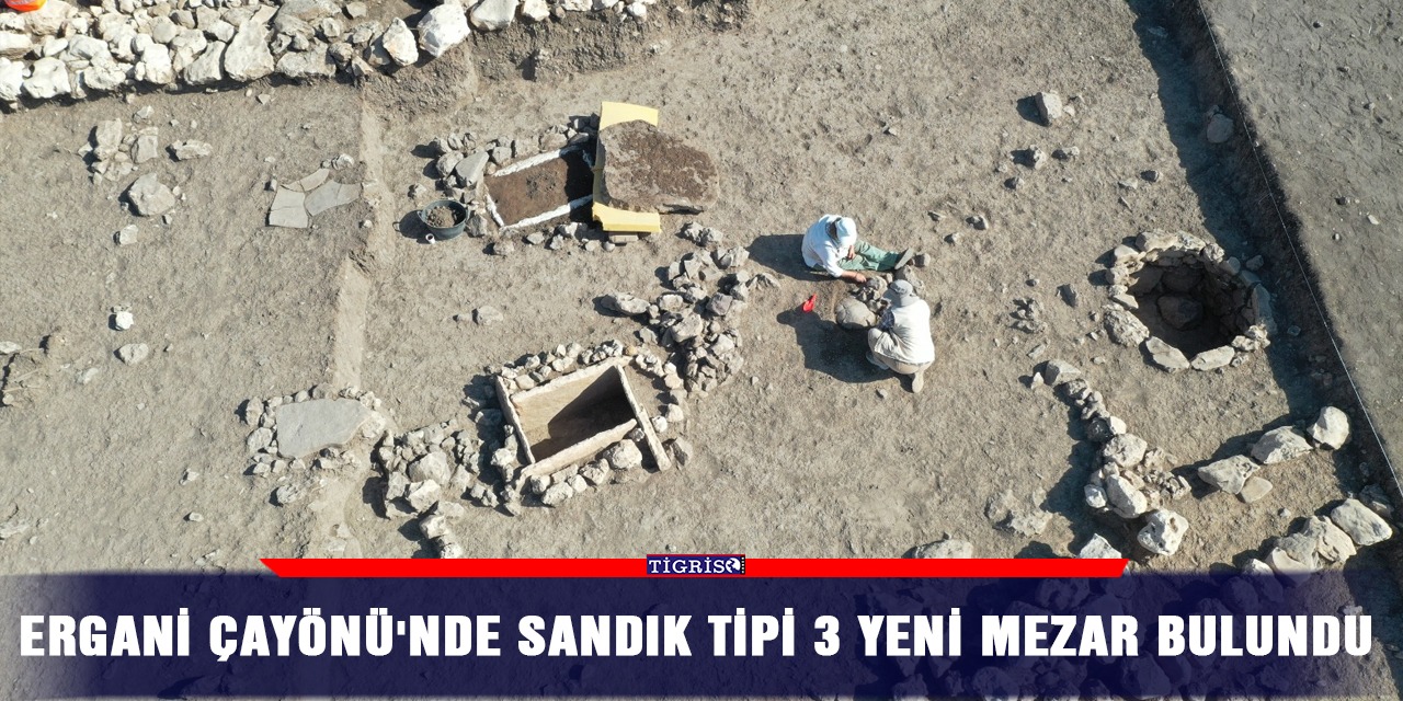 Ergani Çayönü'nde sandık tipi 3 yeni mezar bulundu