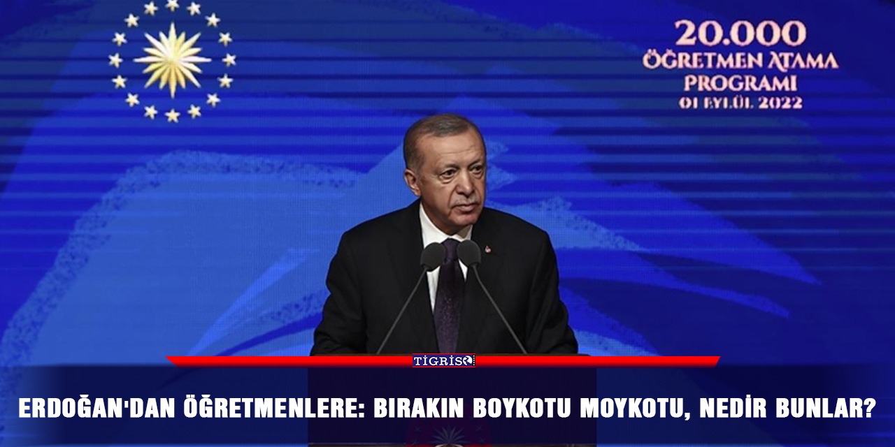 Erdoğan'dan öğretmenlere: Bırakın boykotu moykotu, nedir bunlar?