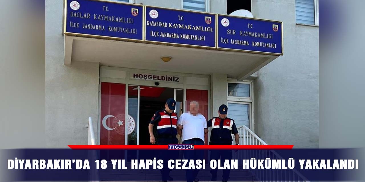 Diyarbakır’da 18 yıl hapis cezası olan hükümlü yakalandı