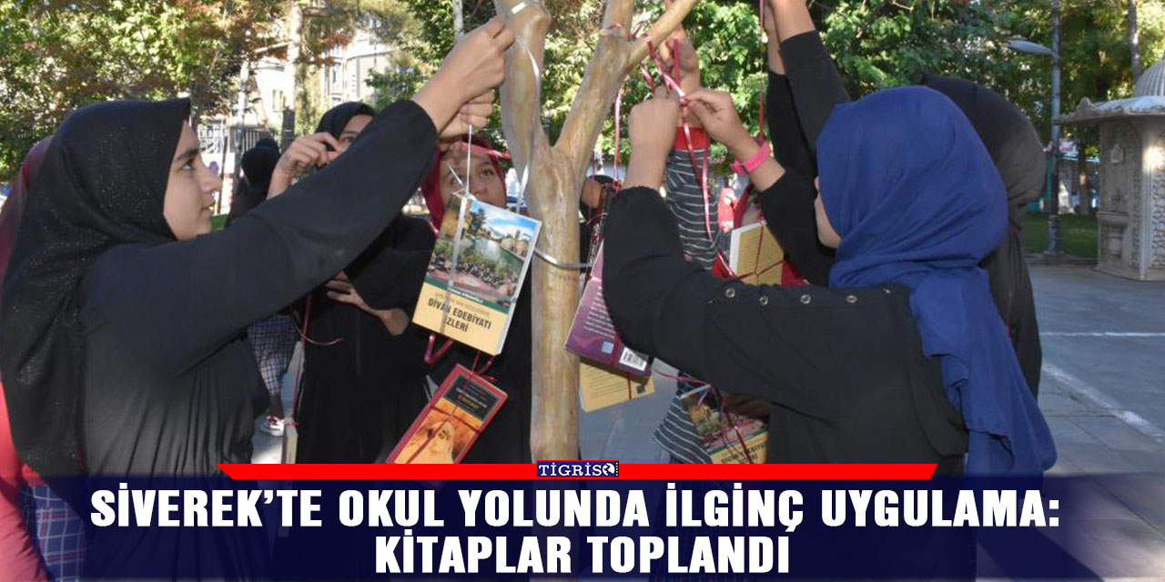 Siverek’te okul yolunda ilginç uygulama: Kitaplar toplandı