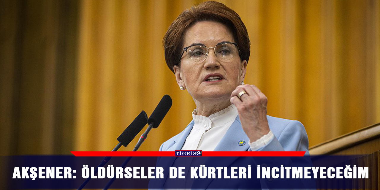 Akşener: Öldürseler de Kürtleri incitmeyeceğim
